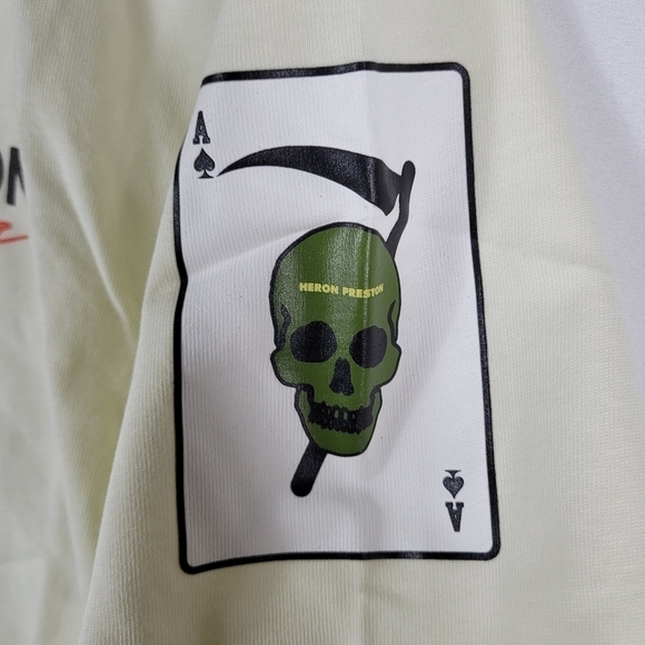 NWT Heron Preston HP Preston Racing Organic Cotton T-Shirt Off-White Size Small - Picture 3 of 14